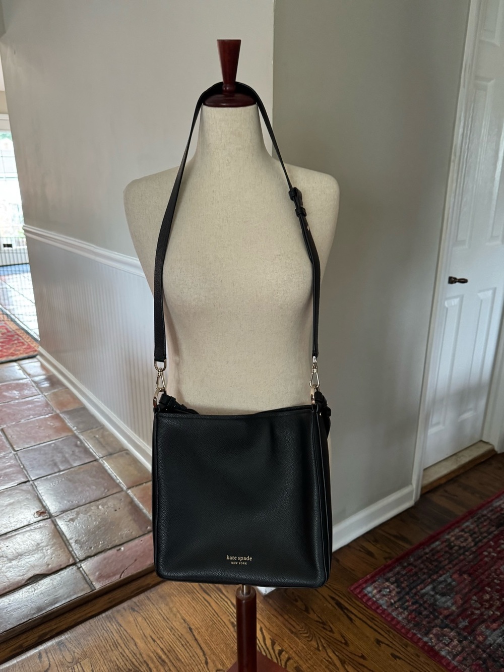 kate spade Black Leather hobo bag